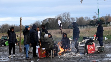 Camp de migrants à Calais le 1er décembre 2021