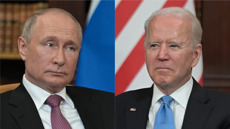 Vladimir Poutine et Joseph Biden le 16 juin 2021 (photomontage d'illustration).
