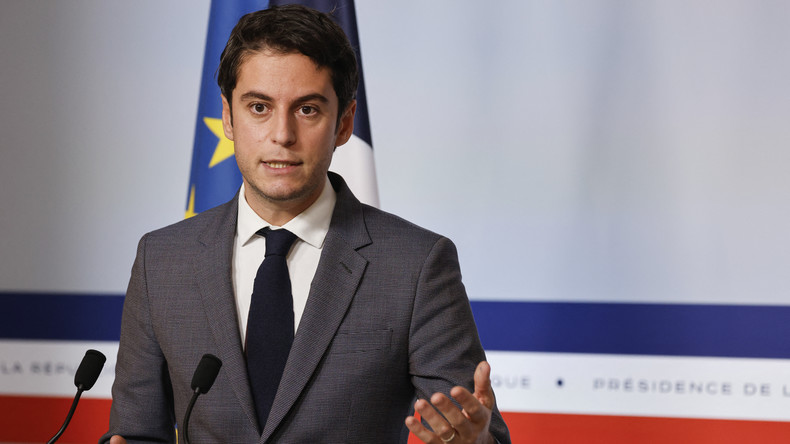 Le porte-parole du gouvernement Gabriel Attal en Conseil des ministres