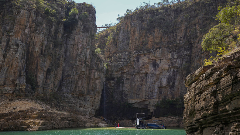 Lieu où un pan de falaise s'est effondré au Brésil