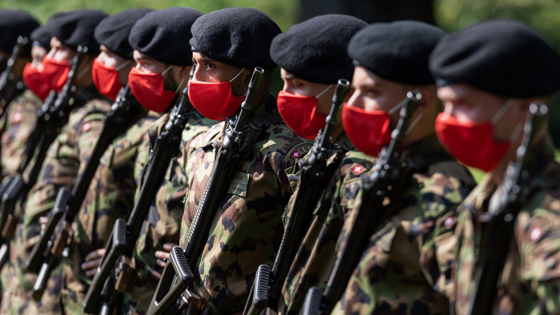 La garde d'honneur de l'armée suisse