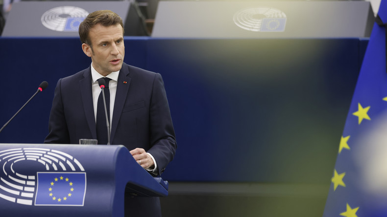Emmanuel Macron devant le Parlement européen