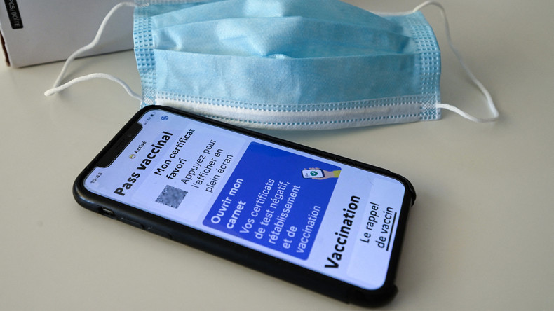 Un pass vaccinal affiché sur l'application TousAntiCovid