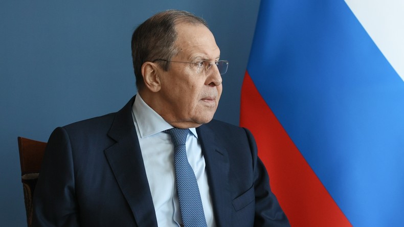Sergueï Lavrov lors d'une rencontre avec le président de la Confédération suisse Ignazio Cassis, à Genève