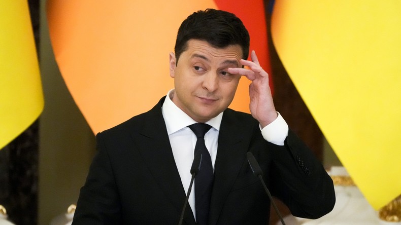 Le président ukrainien Volodymyr Zelensky à Kiev en Ukraine
