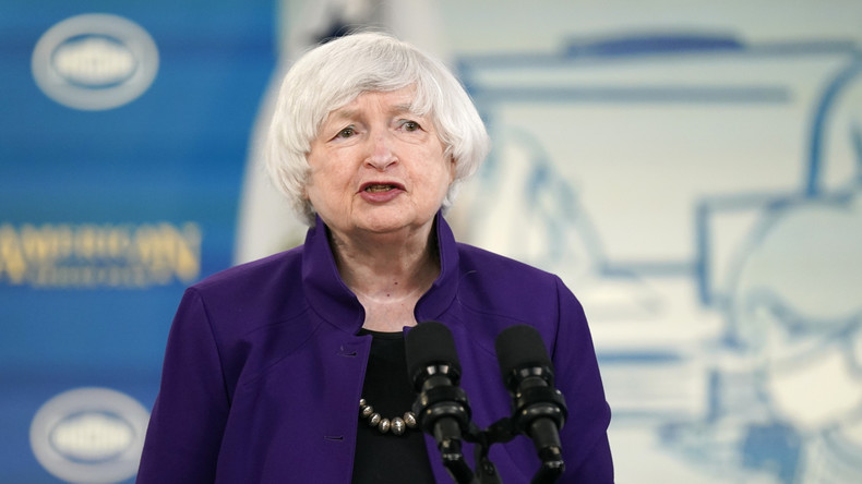 Janet Yellen prononce un discours à Washington