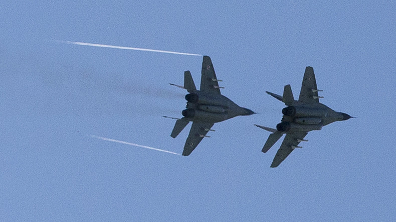 Des Mig-29 de l'armée de l'air polonaise à Malbork