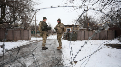 Des militaires ukrainiens près de la ligne de contact dans la région de Donetsk, le 7 février 2022 (image d'illustration).