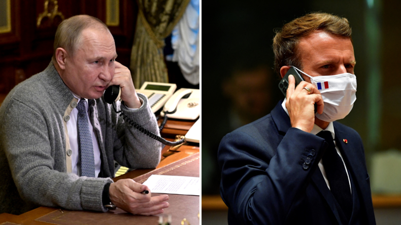 Vladimir Poutine et Emmanuel Macron