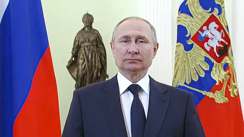 Vladimir Poutine, le 8 mars 2022, à Moscou