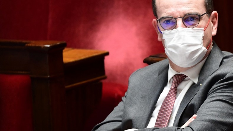 Jean Castex lors d'une séance parlementaire à l'Assemblée nationale le 1er mars 2022