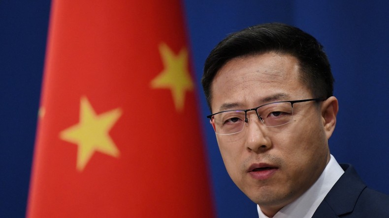 Le porte-parole du ministère chinois des Affaires étrangères, Zhao Lijian, à Pékin le 8 avril 2020.