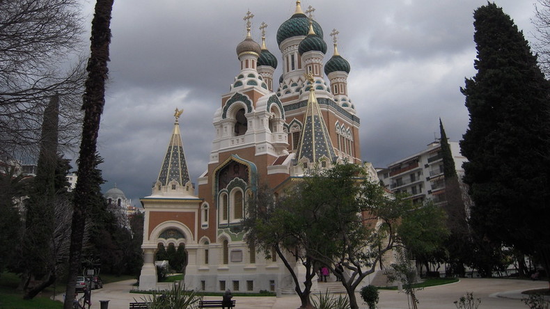 La cathédrale orthodoxe Saint-Nicolas à Nice le 17 février 2016
