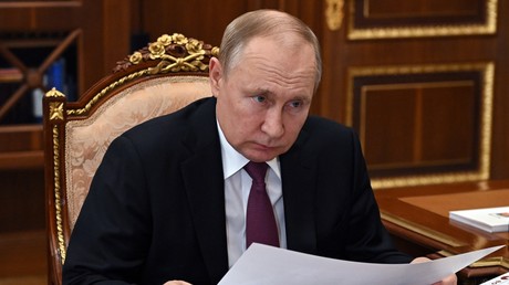Le président russe Vladimir Poutine, le 21 mars 2022 à Moscou (image d'illustration).
