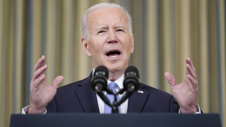 Le président Joe Biden s'exprime depuis la Maison Blanche, le 1er avril 2022 (image d'illustration).