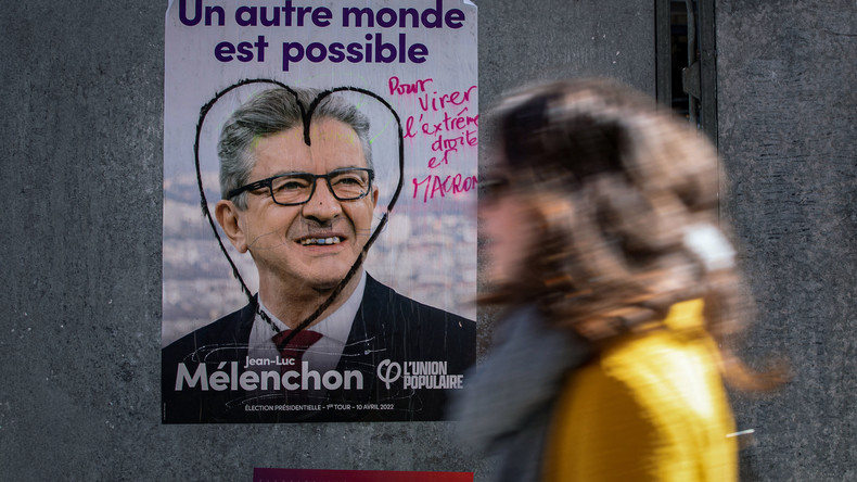 Une affiche de campagne de Jean-Luc Mélenchon