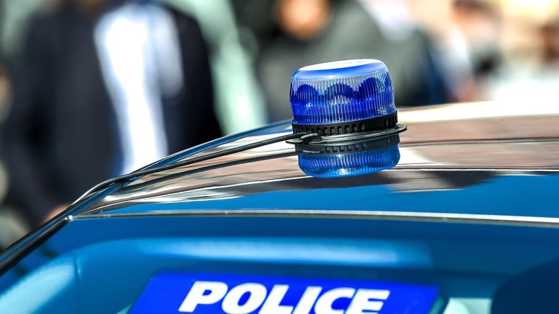 Une voiture de police est photographiée le 26 septembre 2018 à Lille, dans le nord de la France.