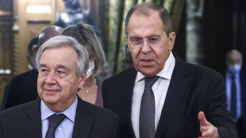Ukraine : Sergueï Lavrov rencontre le secrétaire général de l'ONU Antonio Guterres à Moscou