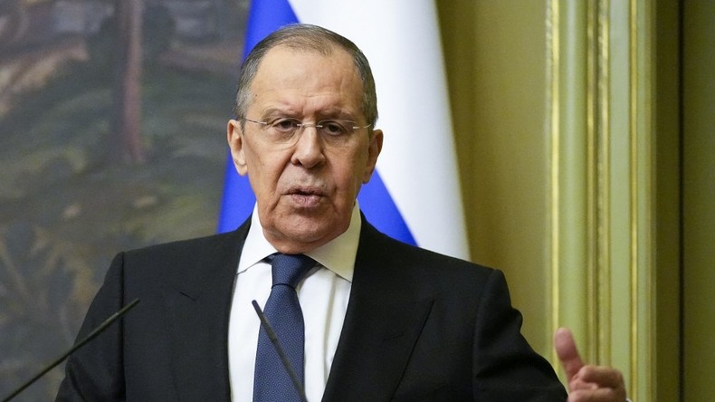 Sergueï Lavrov, le 8 avril 2022, à Moscou (image d'illustration).