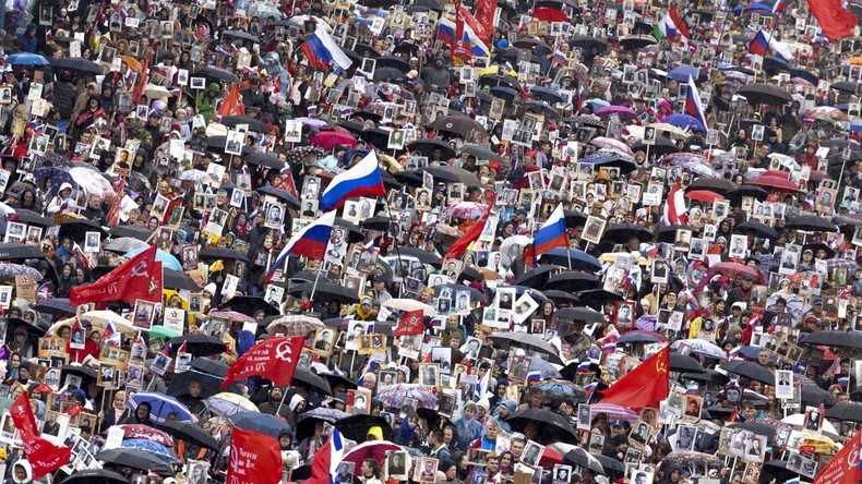 Cliché pris à Moscou le 9 mai 2022