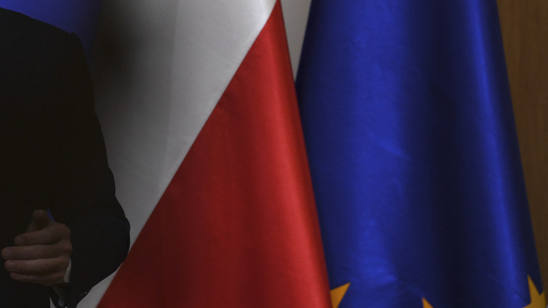 Le Premier ministre polonais Mateusz Morawiecki lors d'une conférence de presse à la fin de la deuxième journée de la réunion des dirigeants de l'Union européenne à Bruxelles, le 22 octobre 2021.