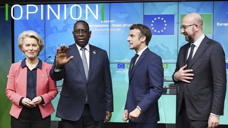 Macky Sall, président de l'Union africaine lors d'un sommet à Bruxelles en février (illustration).