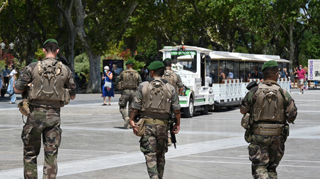Des soldats français de la légion étrangère dans le centre-ville de Montpellier dans le cadre de l'opération Sentinelle (image d'illustration).