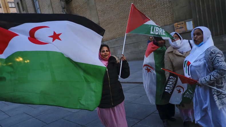 Manifestation de soutien au Front Polisario, le 23 mars 2022, à Pampelune