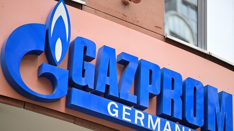 Façade du siège de la filiale allemande de Gazprom, à Berlin photographiée le 05 avril 2022 (illustration).