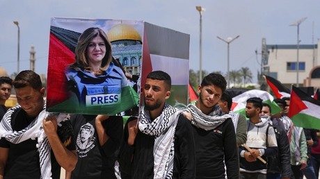 Des étudiants palestiniens rendent hommage à la journaliste dans la bande de Gaza, le 16 mai 2022 (image d'illustration).
