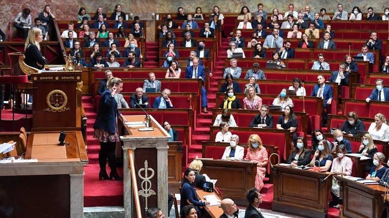 Cliché pris à l'Assemblée nationale, le 11 juillet 2022 (image d'illustration).