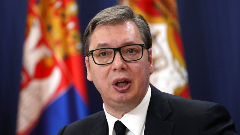 Le président serbe, Aleksandar Vucic, le 6 mai 2022, à Belgrade (image d'illustration).