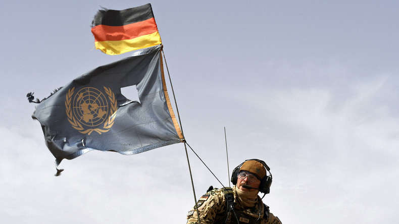 Un soldat allemand du détachement de parachutistes de la MINUSMA, le 3 août 2018.