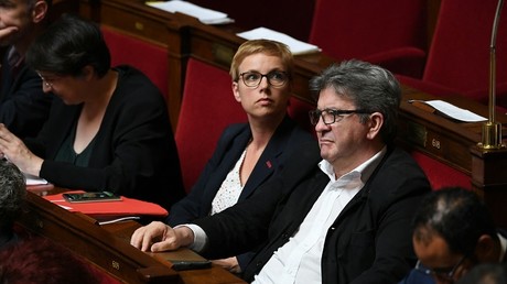 Clémentine Autain et Jean-Luc Mélenchon à l'Assemblée nationale, en juin 2018 (image d'illustration).
