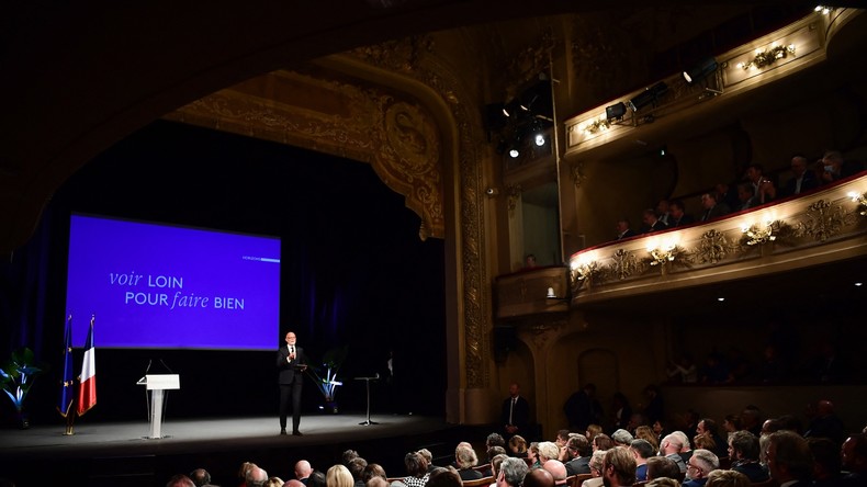Edouard Philippe, le 17 septembre à Fontainebleau, pour les journées parlementaires d'Horizons.