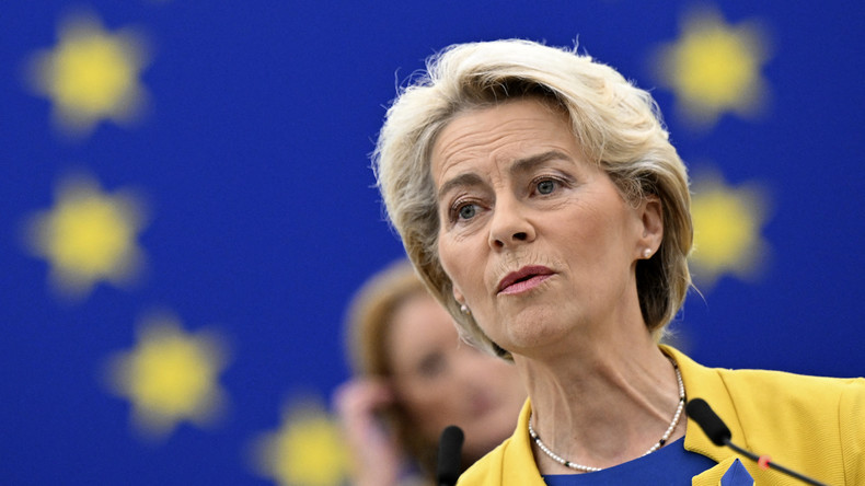 La présidente de la Commission européenne, Ursula von der Leyen, à Strasbourg, le 14 septembre 2022