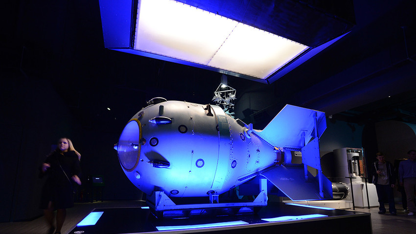 Rosatom präsentiert Ende August die RDS-1 Atombombe aus Sowjetzeiten zu ihrem 65. Jahrestag in einer Multimediaausstellung. 
