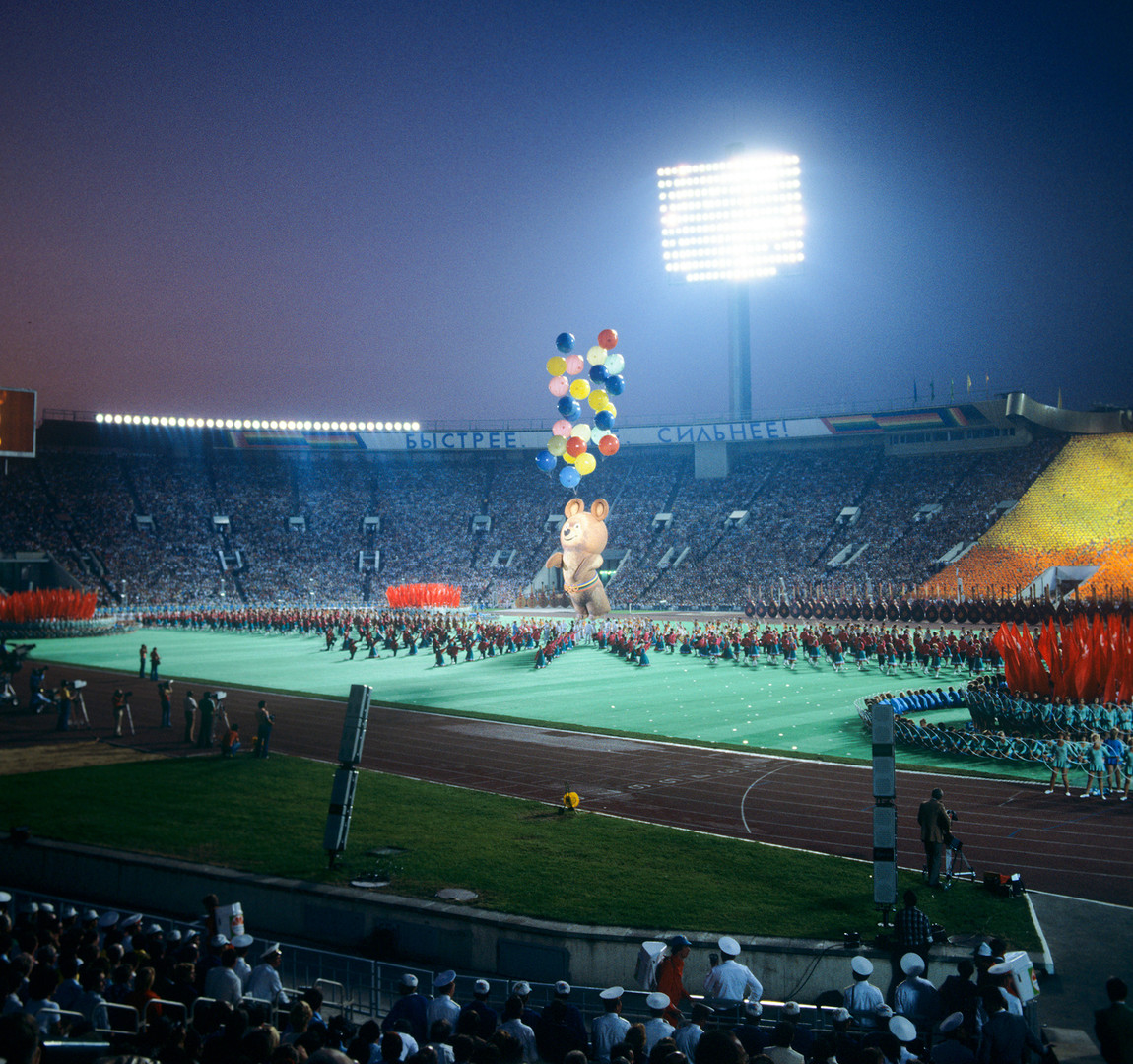 La cerimonia di chiusura dei Giochi Olimpici del 1980