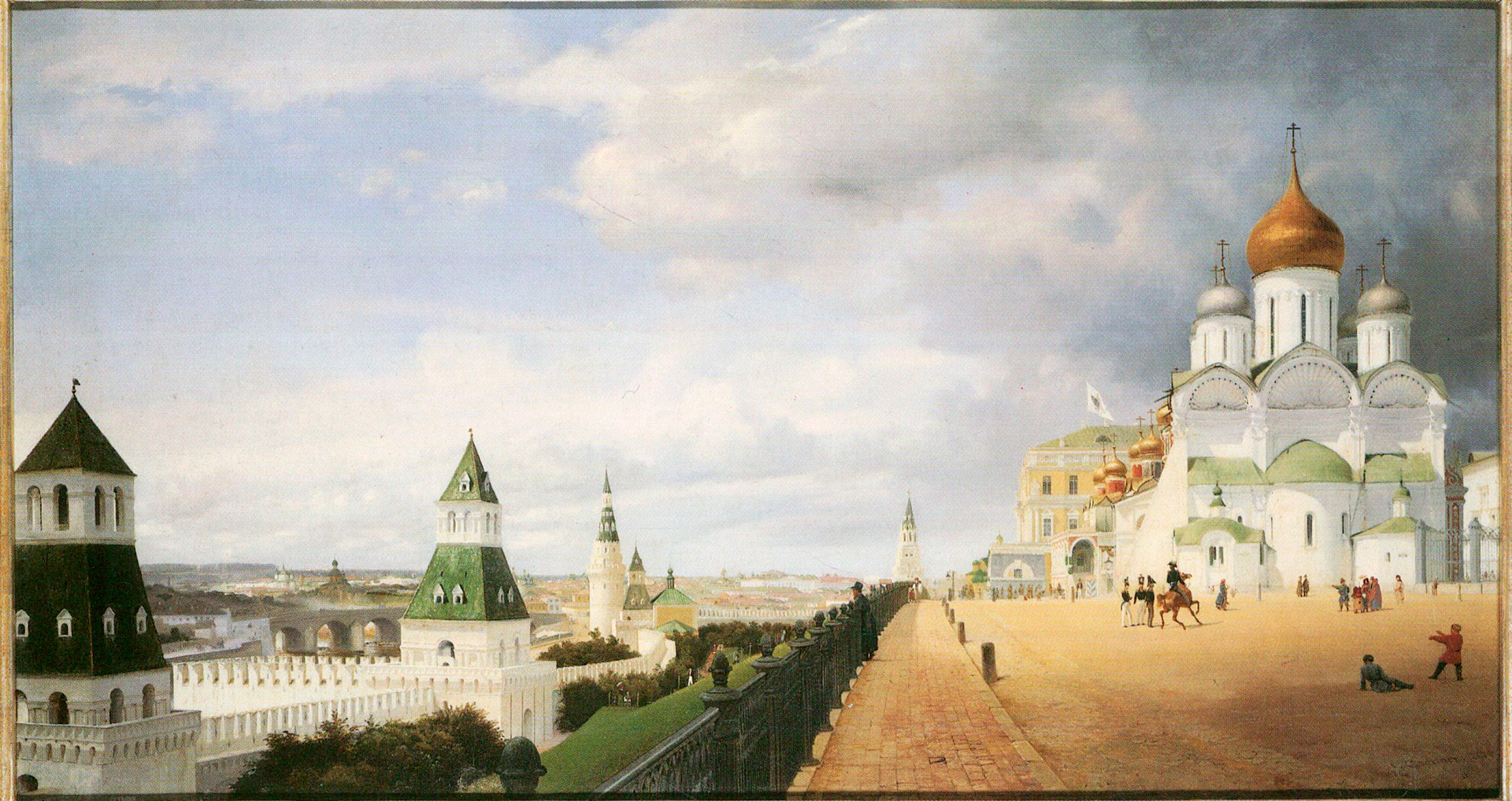 El Kremlin blanco de Moscú, obra de Eduard Gaertner
