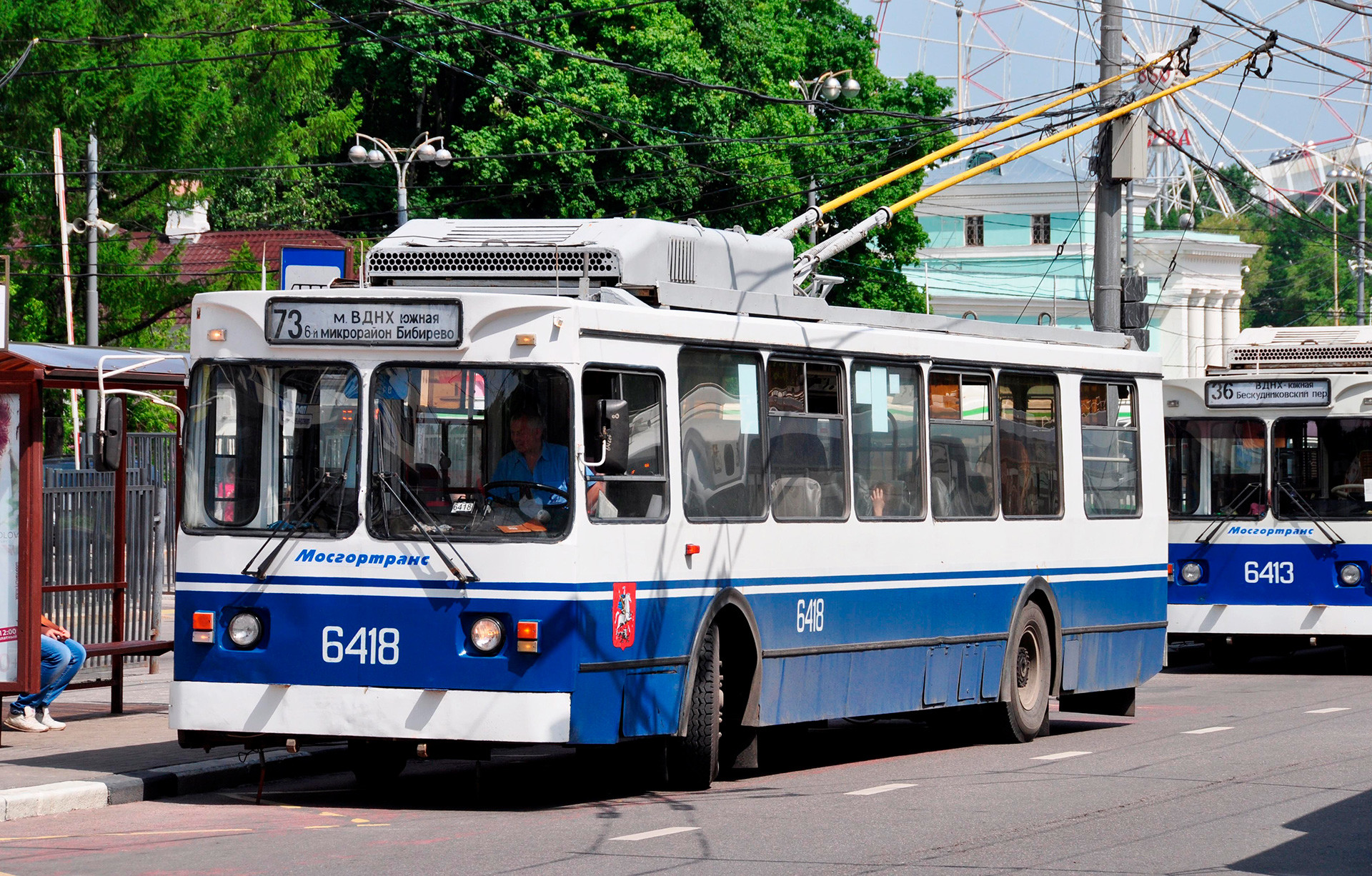 A trolleybus in Moscow