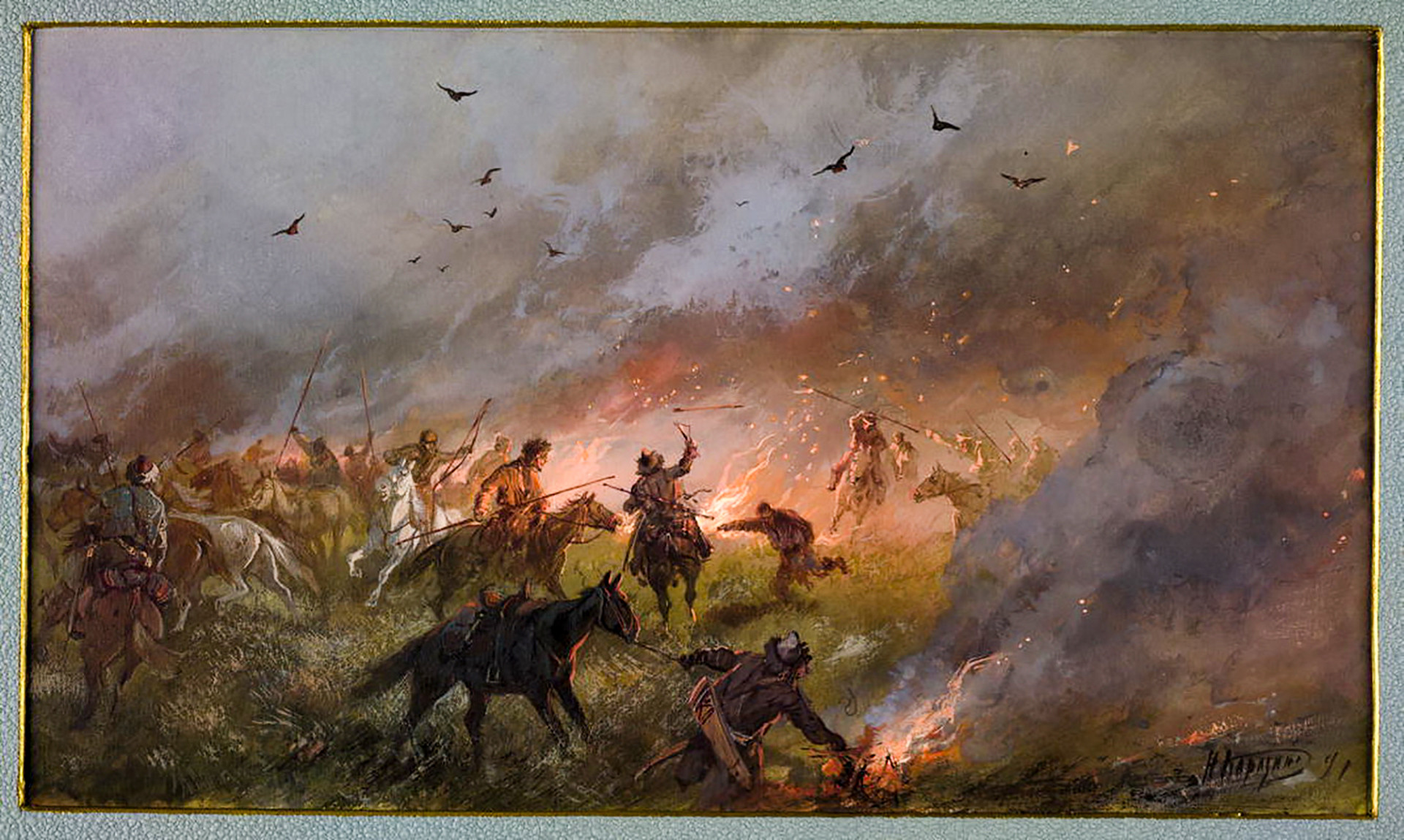 The Pugachev's uprising in Siberia by Nikolai Karazin.