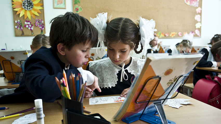 Non-Russian speaking children must reach a level of basic knowledge of Russian to study at state school.