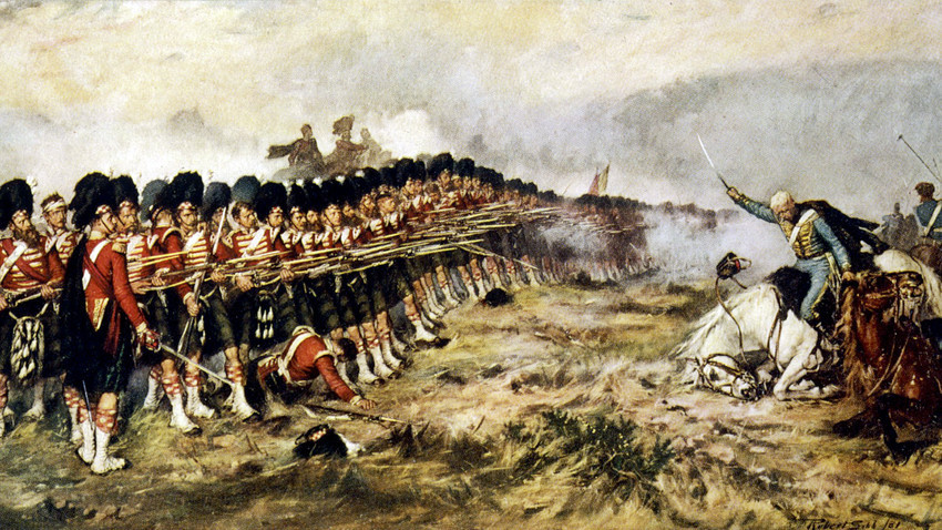 „Тенката црвена линија“ на руската кавалерија, 25 октомври 1854 г.
