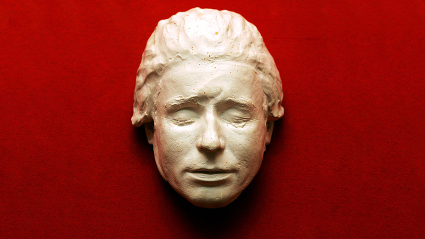 Death-mask of Sergei Yesenin from the collection of the Museum Reserve in Konstantinovo (home village of the poet in Ryazan region)