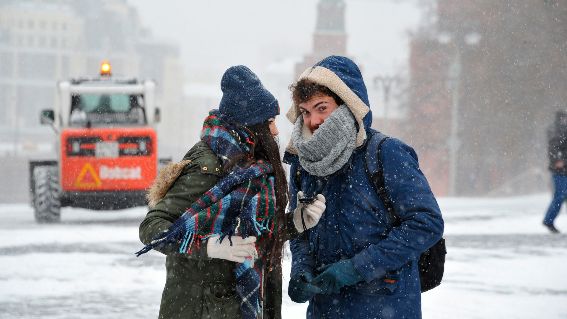 Tormenta de nieve en Moscú.