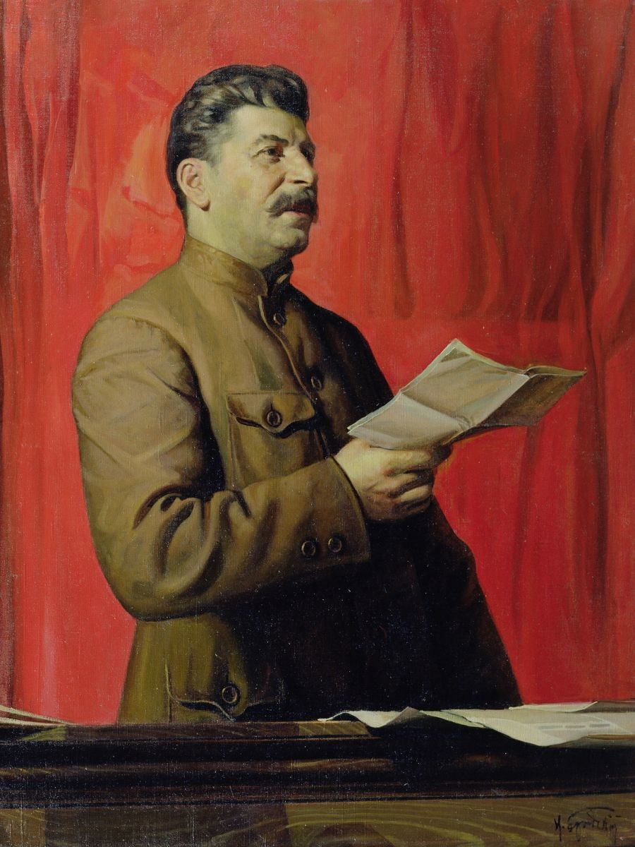Retrato de Stalin, por Isaak Brodski.