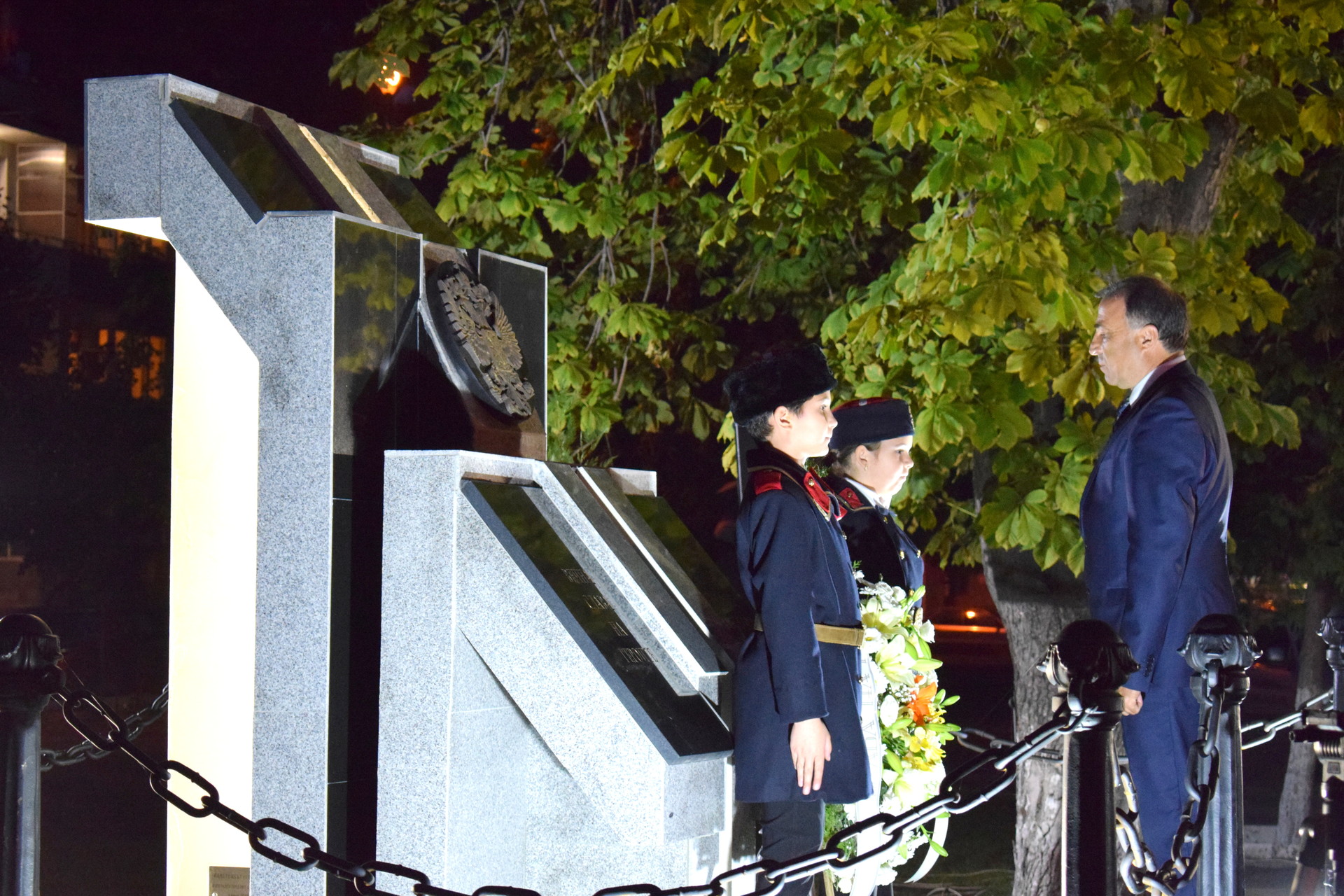 Откриването на Мемориал в чест на героите от Руско-турската война през 1877-1878 г., загинали за освобождението на Нова Загора – 11 октомври 2017 г., Нова Загора. 