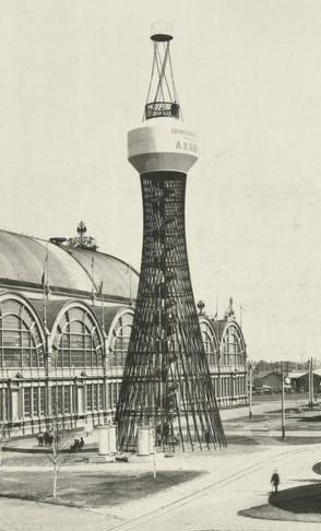 Das weltweit erste Bauwerk in Hyperboloidkonstruktion, Nischni Nowgorod, 1896