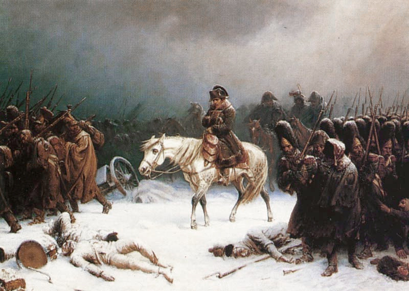 Adolph Northen: Napoleons Rückzug aus Russland (Öl auf Leinwand)