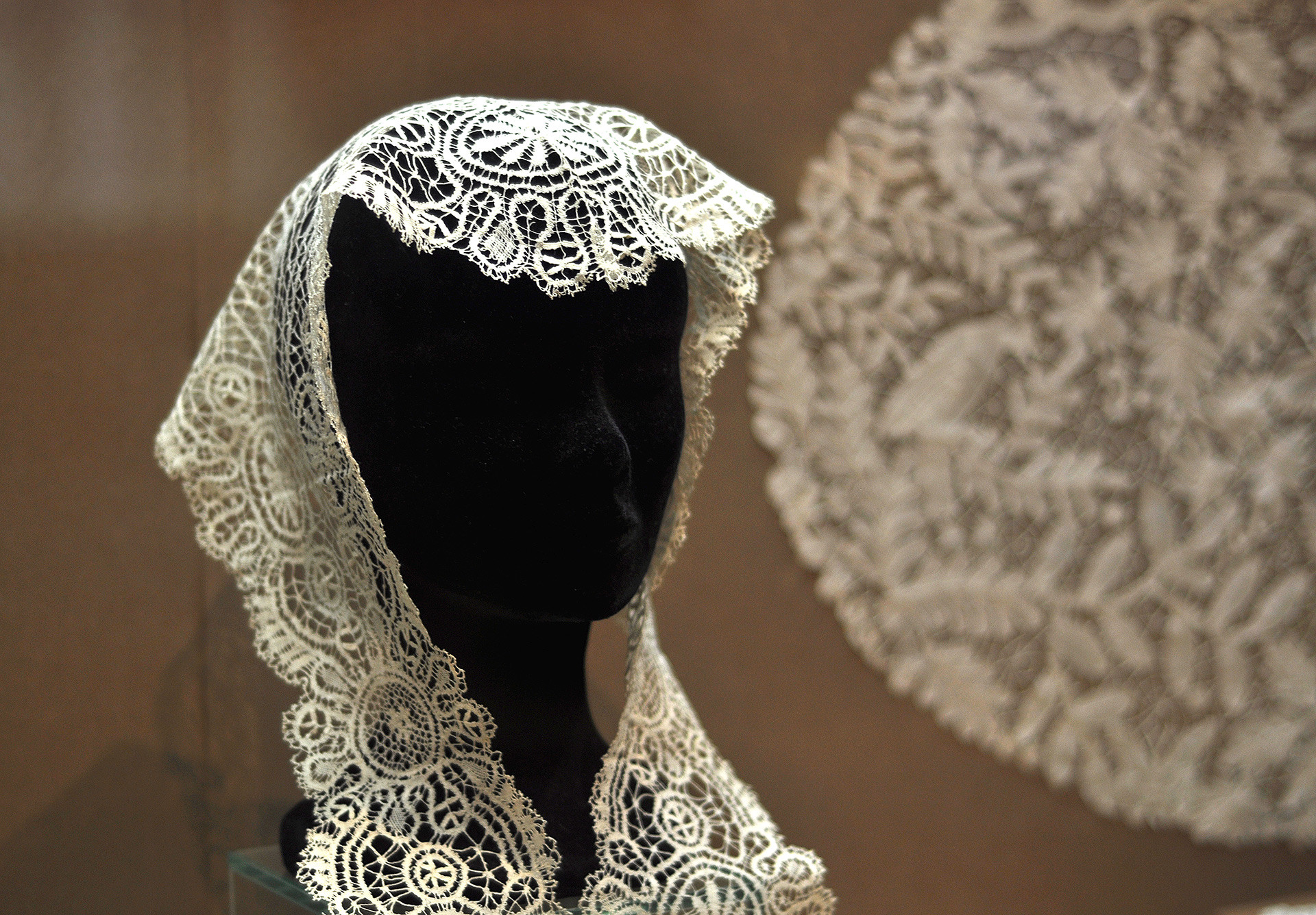 A lacy shawl, Museum of Lace. 